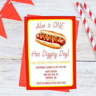 Invitation Un chien chaud diggity dog ! Fête d'anniversaire d