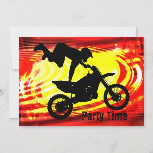 Invitation Un choc explosif de motocross (Devant)
