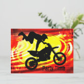 Invitation Un choc explosif de motocross (Debout devant)