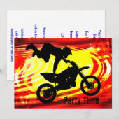 Invitation Un choc explosif de motocross (Devant / Derrière)