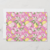 Invitation Un citron rose doux 1er anniversaire Photo (Dos)