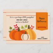 Invitation Un Citrouille Bébé Annonce Une Grossesse À Trois A (Devant / Derrière)