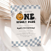 Invitation Un Citrouille Éffrayant Hallowen 1er anniversaire