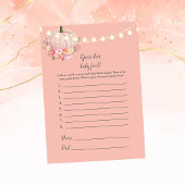 Invitation Un Citrouille Élégant Devine Le Jeu De Douche Alim