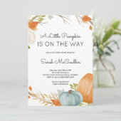 Invitation Un Citrouille est en route Baby shower Fall (Debout devant)