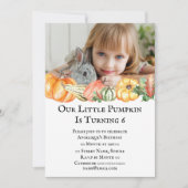 Invitation Un citrouille mignon tombe grâce à l'action de TOU (Devant)