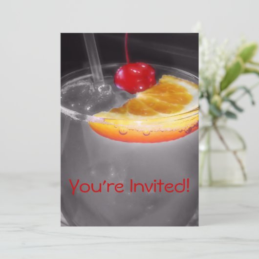 Invitation Un cocktail de bonne heure (Debout devant)