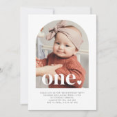 Invitation Un Coeur Arché Photo Premier Anniversaire Invitati (Devant)