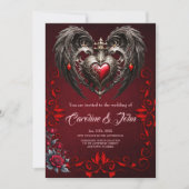 Invitation Un coeur gothique étonnant (Devant)