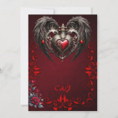 Invitation Un coeur gothique étonnant (Dos)