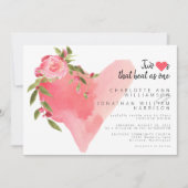 Invitation Un Coeur Rose Élégant En Une Photo Valentines Day (Devant)