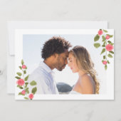 Invitation Un Coeur Rose Élégant En Une Photo Valentines Day (Dos)