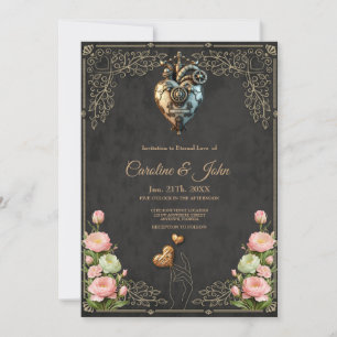 Invitation Un coeur steampunk impressionnant