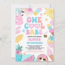 Un Cool Babe Tropical Été 1er Anniversaire Fête