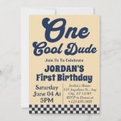 Invitation Un Cool Dude 1er anniversaire (Devant)