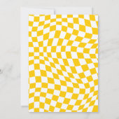 Invitation Un Cool Dude Jaune Joyeux Visage Garçon 1er annive (Dos)