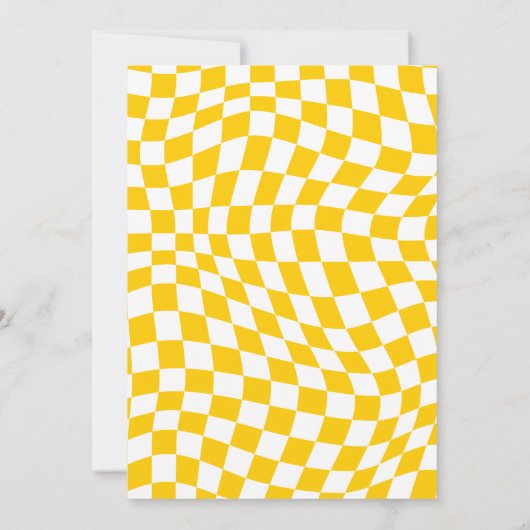 Invitation Un Cool Dude Jaune Joyeux Visage Garçon 1er annive (Dos)