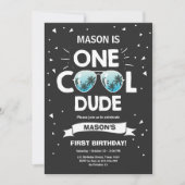 Invitation Un Cool Dude Lunettes de soleil garçon premier ann (Devant)