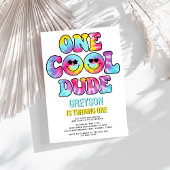 Invitation Un Cool Dude Tie Dye Boy 1er anniversaire