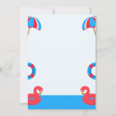 Invitation Un Cool Dude Tropical Été 1er Anniversaire (Dos)