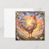 Invitation Un coq éthéré (Devant / Derrière)