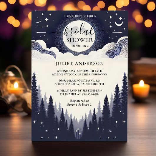 Invitation Un coucher de soleil sur la lune nuage de crépuscu