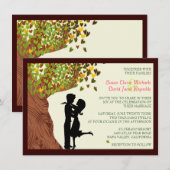 Invitation Un couple d'amour qui tombe dans les coeurs Invita (Devant / Derrière)