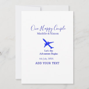 Invitation Un couple heureux, l'aventure de mariage commence