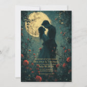 Invitation Un couple romantique au clair de lune. (Devant)