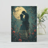 Invitation Un couple romantique au clair de lune. (Debout devant)