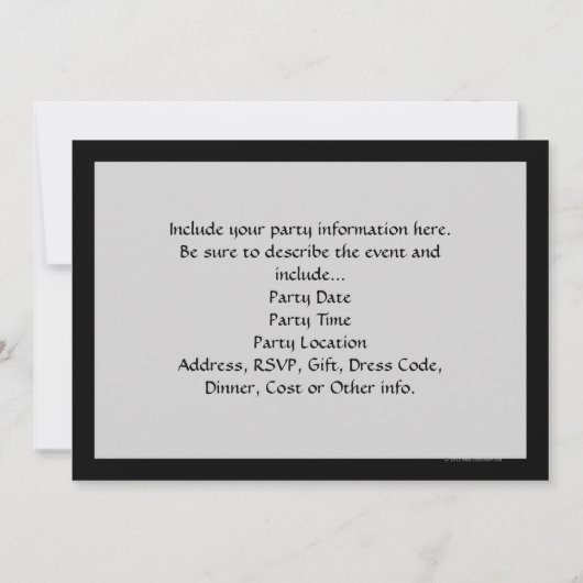 Invitation Un cru de joyeux anniversaire peint (Dos)