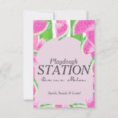 Invitation Un dans la Station de pâte à modeler Melon  Enseig (Devant)