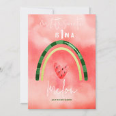 Invitation Un dans le Melon Heart Watermelon Premier annivers