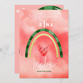 Invitation Un dans le Melon Heart Watermelon Premier annivers