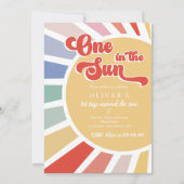 Invitation Un Dans Le Soleil Sunshine Rainbow 1er Anniversair (Devant)