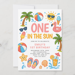 Invitation Un Dans Le Soleil Tropical 1er Anniversaire Fête
