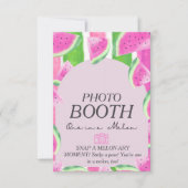 Invitation Un dans Melon PHOTO BOOTH Pastèque Rose Enseigne (Devant)