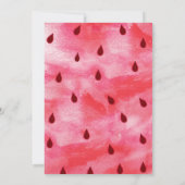 Invitation Un dans un anniversaire de pastèque à 1 an (Dos)