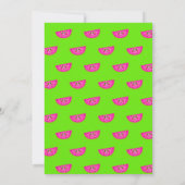Invitation Un Dans Un Baby shower MELON Lime Vert Rose Modern (Dos)