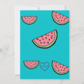 Invitation Un dans un melon, 1er anniversaire de pastèque lum (Dos)