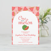 Invitation Un dans un melon 1er Birthday Watermelon (Debout devant)