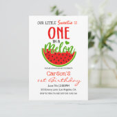 Invitation Un dans un melon | Bébé Anniversaire (Debout devant)