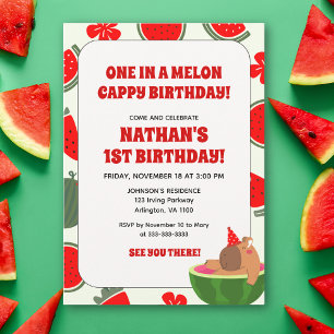Invitation Un dans un melon Cappy Joyeux Anniversaire Enfants