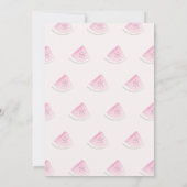 Invitation Un Dans Un Melon Cute Watermelon Quatrième anniver (Dos)