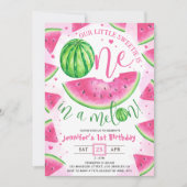Invitation UN dans un Melon ! Fête d'anniversaire Pastèque Ro (Devant)