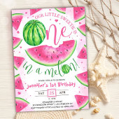 Invitation UN dans un Melon ! Fête d'anniversaire Pastèque Ro