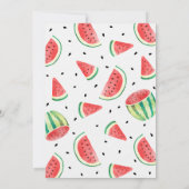 Invitation Un dans un Melon Fille au Pastèque Premier Anniver (Dos)