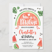 Invitation Un dans un Melon Little Sweetie 1ère fête d'annive (Devant)