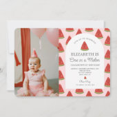 Invitation Un Dans Un Melon Little Sweetie Premier Anniversai (Devant)