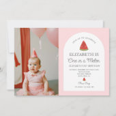 Invitation Un Dans Un Melon Little Sweetie Premier Anniversai (Devant)